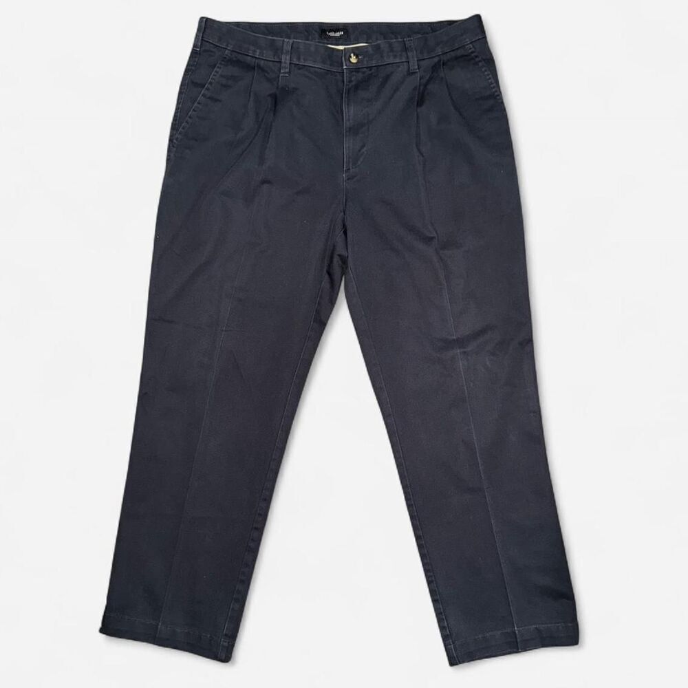 Van Heusen Men's Navy Blue Pleated Trousers Pants